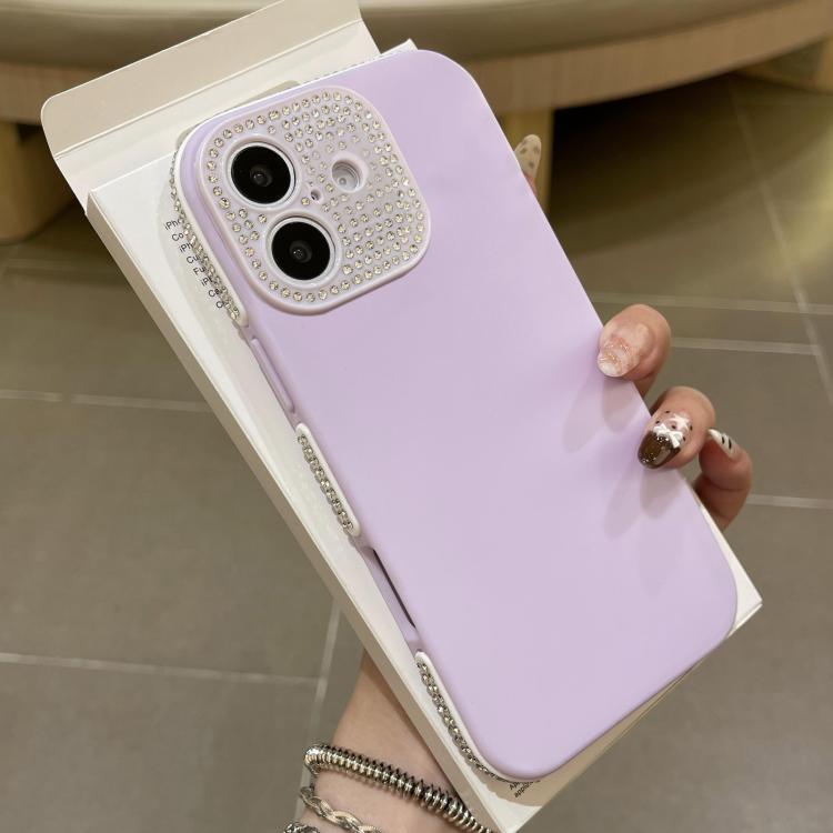 Custodia per telefono Full Diamond con ampia finestra, bordo IMD e finitura satinata in TPU., For iPhone 17 Pro Max, For iPhone 17 Pro, For iPhone 17, For iPhone 16 Pro Max