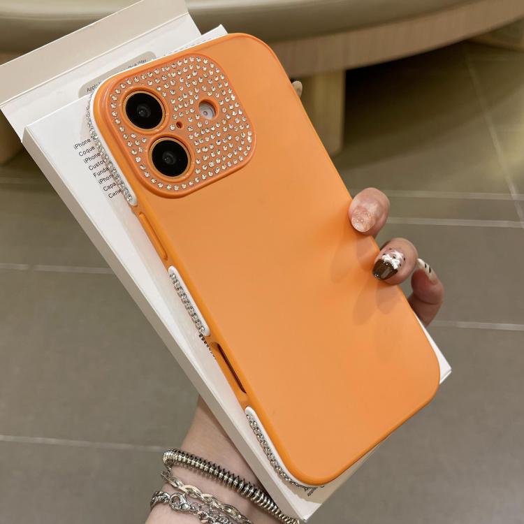 Custodia per telefono Full Diamond con ampia finestra, bordo IMD e finitura satinata in TPU., For iPhone 16 Pro, For iPhone 16 Plus, For iPhone 16, For iPhone 15 Pro Max