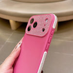 Custodia per telefono Full Diamond con ampia finestra, bordo IMD e finitura satinata in TPU., For iPhone 17 Pro Max, For iPhone 17 Pro, For iPhone 17, For iPhone 16 Pro Max
