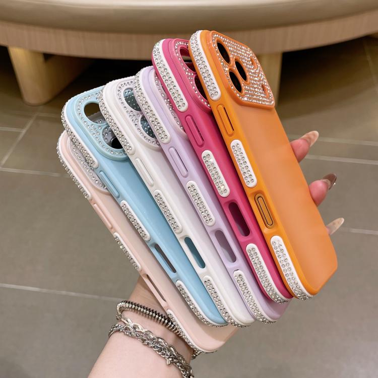 Custodia per telefono Full Diamond con ampia finestra, bordo IMD e finitura satinata in TPU., For iPhone 17 Pro Max, For iPhone 17 Pro, For iPhone 17, For iPhone 16 Pro Max