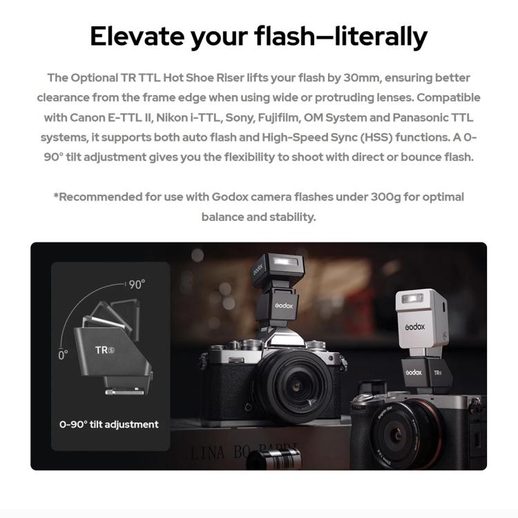 Godox iT20 TTL Mini iFlash Flash per fotocamera, iT20 C For Canon, iT20 N For Nikon, iT20 S For Sony, iT20 F For FUJIFILM, iT20 O For Olympus / Panasonic
