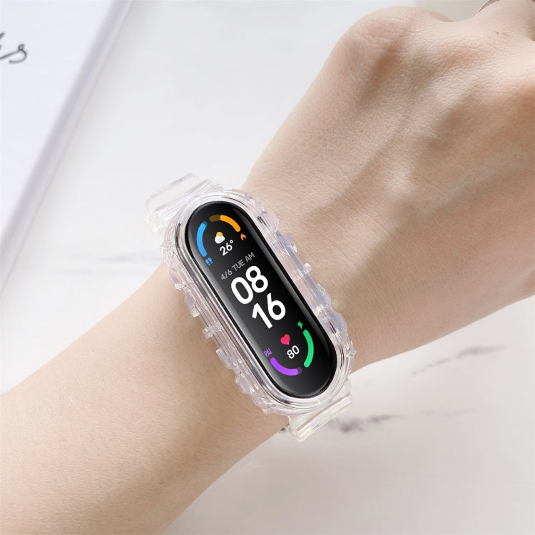 Per Xiaomi Mi Band 5/4 Cinturino universale in silicone trasparente con cinturino di ricambio