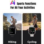 Smartwatch sportivo GPS S339 da 1,85 pollici con display AMOLED, supporto per chiamate Bluetooth, monitoraggio del sonno, ossigenazione del sangue e frequenza cardiaca.