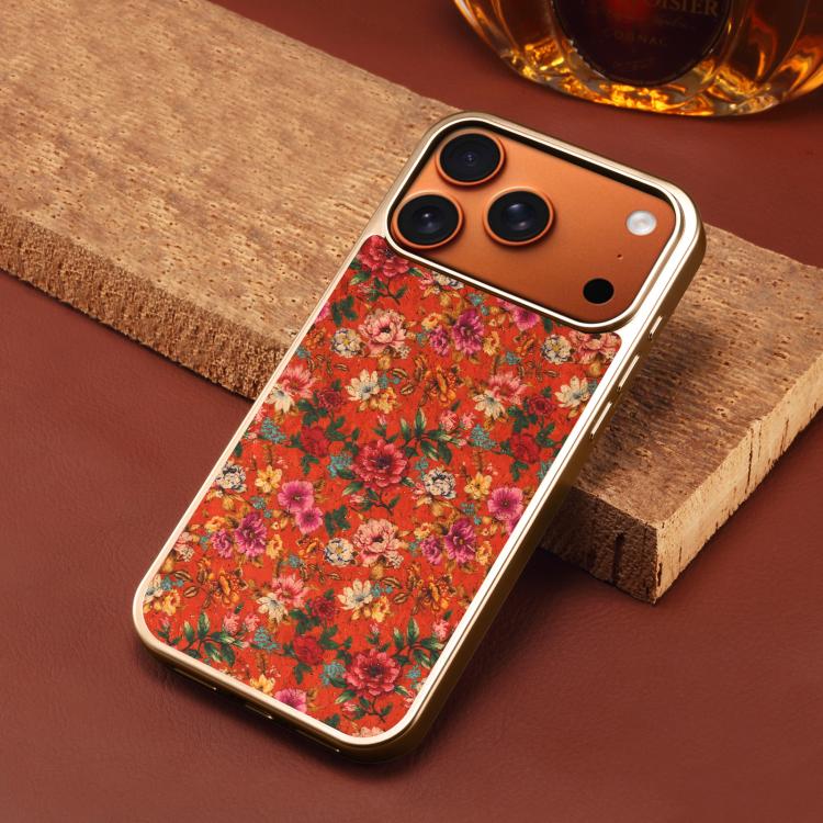 Custodia magnetica galvanizzata per telefono della serie Denor Peony, For iPhone 14 / 13, For iPhone 14 Pro, For iPhone 14 Pro Max, For iPhone 13 Pro Max, For iPhone 13 Pro