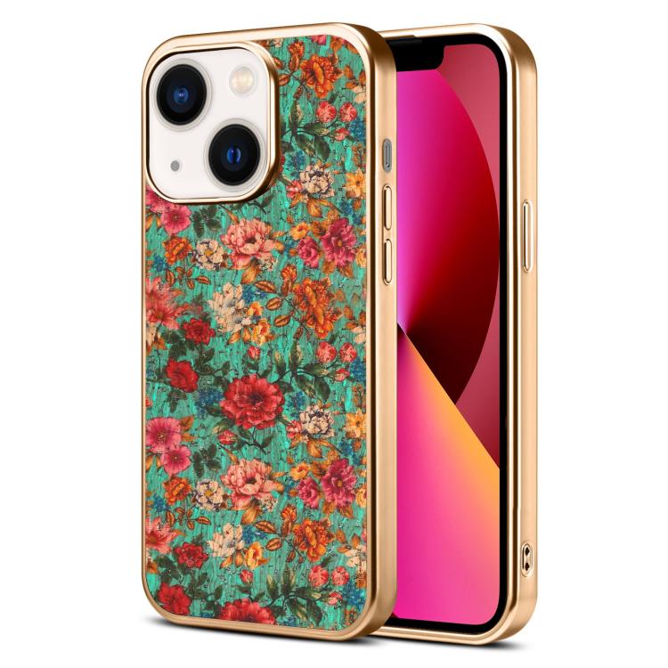 Custodia magnetica galvanizzata per telefono della serie Denor Peony, For iPhone 14 / 13, For iPhone 14 Pro, For iPhone 14 Pro Max, For iPhone 13 Pro Max, For iPhone 13 Pro