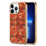 Custodia magnetica galvanizzata per telefono della serie Denor Peony, For iPhone 14 / 13, For iPhone 14 Pro, For iPhone 14 Pro Max, For iPhone 13 Pro Max, For iPhone 13 Pro