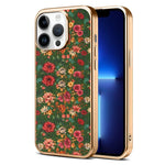 Custodia magnetica galvanizzata per telefono della serie Denor Peony, For iPhone 14 / 13, For iPhone 14 Pro, For iPhone 14 Pro Max, For iPhone 13 Pro Max, For iPhone 13 Pro
