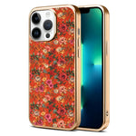Custodia magnetica galvanizzata per telefono della serie Denor Peony, For iPhone 14 / 13, For iPhone 14 Pro, For iPhone 14 Pro Max, For iPhone 13 Pro Max, For iPhone 13 Pro