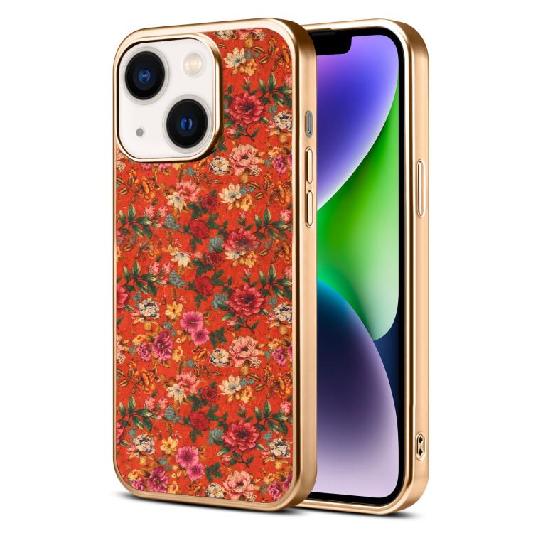 Custodia magnetica galvanizzata per telefono della serie Denor Peony, For iPhone 16 Plus, For iPhone 16, For iPhone 15 Pro Max, For iPhone 15 Pro, For iPhone 15 Plus / 14 Plus, For iPhone 15