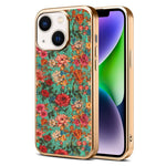 Custodia magnetica galvanizzata per telefono della serie Denor Peony, For iPhone 16 Plus, For iPhone 16, For iPhone 15 Pro Max, For iPhone 15 Pro, For iPhone 15 Plus / 14 Plus, For iPhone 15