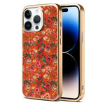 Custodia magnetica galvanizzata per telefono della serie Denor Peony, For iPhone 14 / 13, For iPhone 14 Pro, For iPhone 14 Pro Max, For iPhone 13 Pro Max, For iPhone 13 Pro