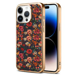 Custodia magnetica galvanizzata per telefono della serie Denor Peony, For iPhone 14 / 13, For iPhone 14 Pro, For iPhone 14 Pro Max, For iPhone 13 Pro Max, For iPhone 13 Pro