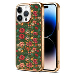 Custodia magnetica galvanizzata per telefono della serie Denor Peony, For iPhone 14 / 13, For iPhone 14 Pro, For iPhone 14 Pro Max, For iPhone 13 Pro Max, For iPhone 13 Pro