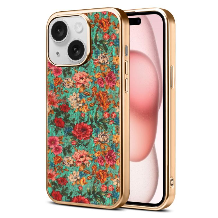 Custodia magnetica galvanizzata per telefono della serie Denor Peony, For iPhone 16 Plus, For iPhone 16, For iPhone 15 Pro Max, For iPhone 15 Pro, For iPhone 15 Plus / 14 Plus, For iPhone 15