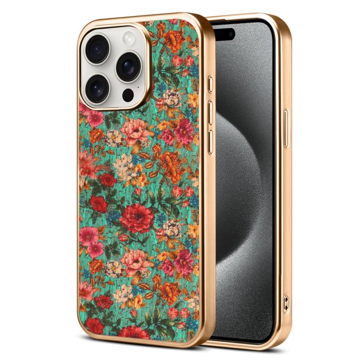 Custodia magnetica galvanizzata per telefono della serie Denor Peony, For iPhone 16 Plus, For iPhone 16, For iPhone 15 Pro Max, For iPhone 15 Pro, For iPhone 15 Plus / 14 Plus, For iPhone 15