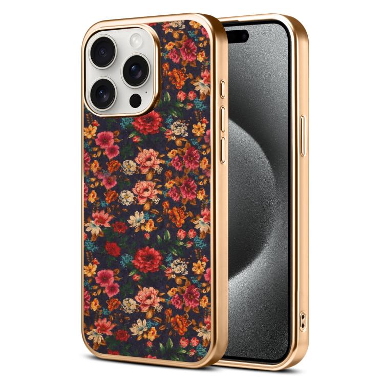Custodia magnetica galvanizzata per telefono della serie Denor Peony, For iPhone 16 Plus, For iPhone 16, For iPhone 15 Pro Max, For iPhone 15 Pro, For iPhone 15 Plus / 14 Plus, For iPhone 15
