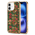 Custodia magnetica galvanizzata per telefono della serie Denor Peony, For iPhone 16 Plus, For iPhone 16, For iPhone 15 Pro Max, For iPhone 15 Pro, For iPhone 15 Plus / 14 Plus, For iPhone 15