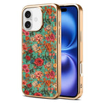 Custodia magnetica galvanizzata per telefono della serie Denor Peony, For iPhone 16 Plus, For iPhone 16, For iPhone 15 Pro Max, For iPhone 15 Pro, For iPhone 15 Plus / 14 Plus, For iPhone 15