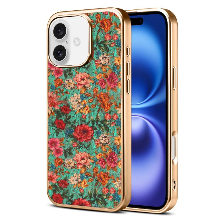 Custodia magnetica galvanizzata per telefono della serie Denor Peony, For iPhone 16 Plus, For iPhone 16, For iPhone 15 Pro Max, For iPhone 15 Pro, For iPhone 15 Plus / 14 Plus, For iPhone 15