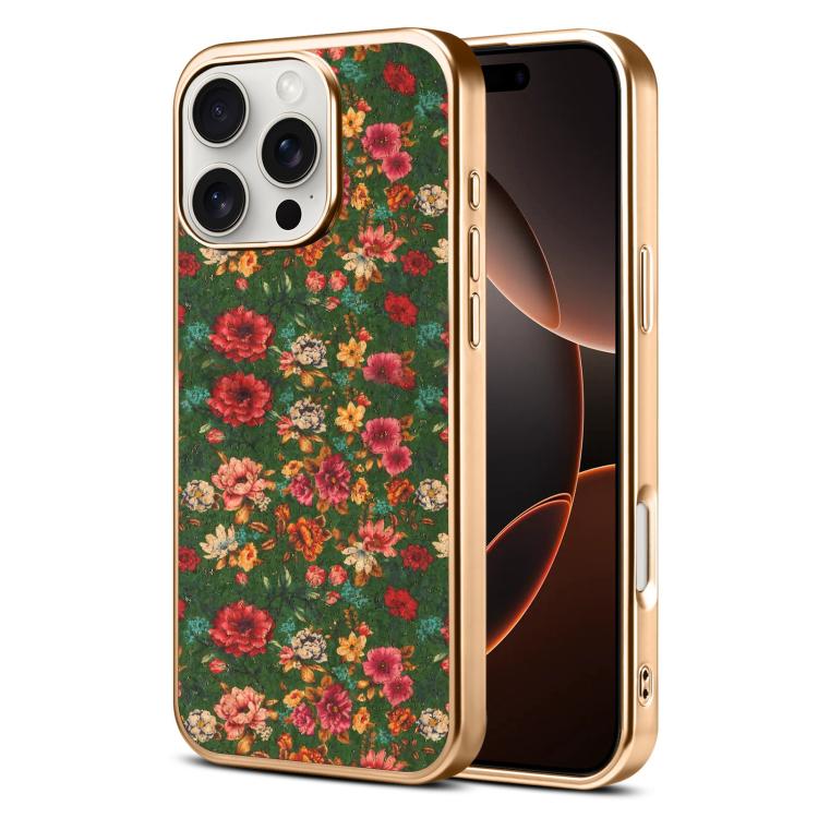 Custodia magnetica galvanizzata per telefono della serie Denor Peony, For iPhone 17 Pro Max, For iPhone 17 Pro, For iPhone 17, For iPhone Air, For iPhone 16 Pro Max, For iPhone 16 Pro
