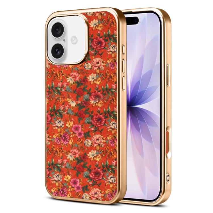 Custodia magnetica galvanizzata per telefono della serie Denor Peony, For iPhone 17 Pro Max, For iPhone 17 Pro, For iPhone 17, For iPhone Air, For iPhone 16 Pro Max, For iPhone 16 Pro