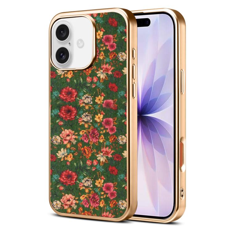 Custodia magnetica galvanizzata per telefono della serie Denor Peony, For iPhone 17 Pro Max, For iPhone 17 Pro, For iPhone 17, For iPhone Air, For iPhone 16 Pro Max, For iPhone 16 Pro