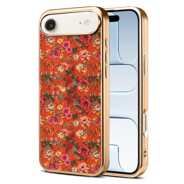 Custodia magnetica galvanizzata per telefono della serie Denor Peony, For iPhone 17 Pro Max, For iPhone 17 Pro, For iPhone 17, For iPhone Air, For iPhone 16 Pro Max, For iPhone 16 Pro