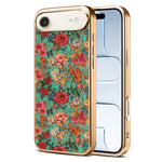 Custodia magnetica galvanizzata per telefono della serie Denor Peony, For iPhone 17 Pro Max, For iPhone 17 Pro, For iPhone 17, For iPhone Air, For iPhone 16 Pro Max, For iPhone 16 Pro