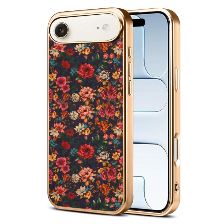 Custodia magnetica galvanizzata per telefono della serie Denor Peony, For iPhone 17 Pro Max, For iPhone 17 Pro, For iPhone 17, For iPhone Air, For iPhone 16 Pro Max, For iPhone 16 Pro