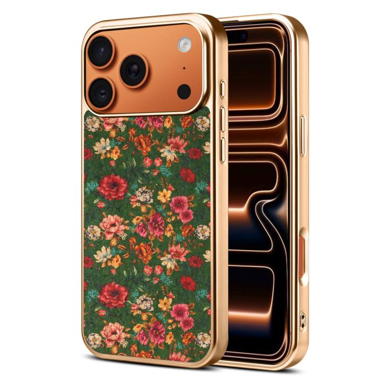 Custodia magnetica galvanizzata per telefono della serie Denor Peony, For iPhone 17 Pro Max, For iPhone 17 Pro, For iPhone 17, For iPhone Air, For iPhone 16 Pro Max, For iPhone 16 Pro