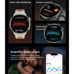 Smartwatch sportivo GPS S666 da 1,43 pollici con display AMOLED HD, supporto per chiamate Bluetooth, monitoraggio del sonno, dell'ossigeno nel sangue, della frequenza cardiaca e del ciclo mestruale femminile.