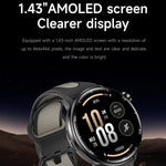 Smartwatch sportivo GPS S666 da 1,43 pollici con display AMOLED HD, supporto per chiamate Bluetooth, monitoraggio del sonno, dell'ossigeno nel sangue, della frequenza cardiaca e del ciclo mestruale femminile.