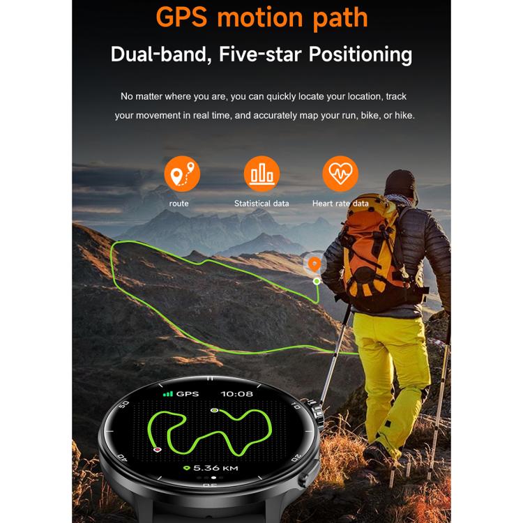 Smartwatch sportivo GPS S666 da 1,43 pollici con display AMOLED HD, supporto per chiamate Bluetooth, monitoraggio del sonno, dell'ossigeno nel sangue, della frequenza cardiaca e del ciclo mestruale femminile.