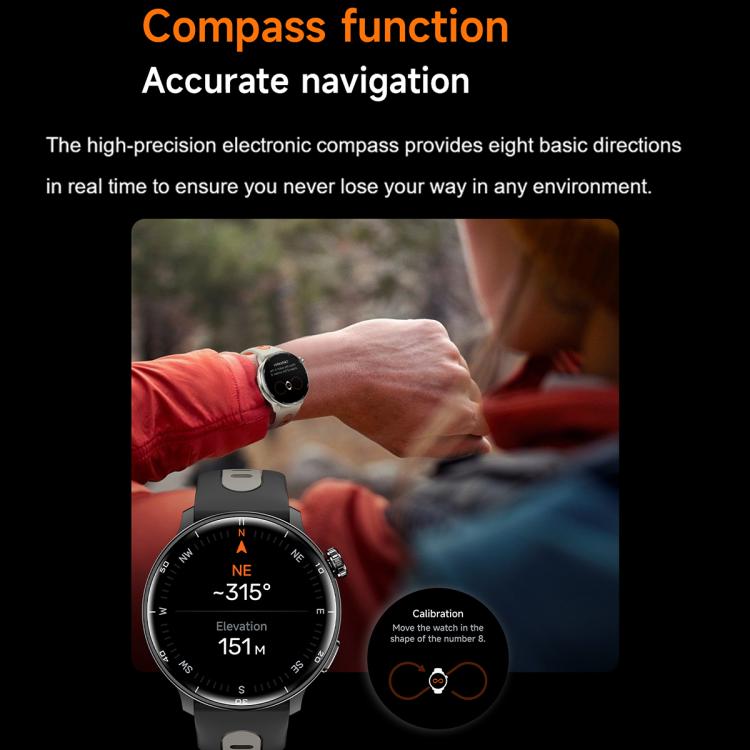 Smartwatch sportivo GPS S666 da 1,43 pollici con display AMOLED HD, supporto per chiamate Bluetooth, monitoraggio del sonno, dell'ossigeno nel sangue, della frequenza cardiaca e del ciclo mestruale femminile.