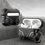 Cover per auricolari XDcase in TPU con motivo scuro e moschettone, For AirPods Pro 3, For AirPods Pro 2