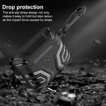 Cover per auricolari XDcase in TPU con motivo scuro e moschettone, For AirPods Pro 3, For AirPods Pro 2