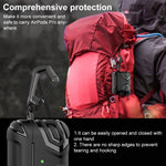 Cover per auricolari XDcase in TPU con motivo scuro e moschettone, For AirPods Pro 3, For AirPods Pro 2