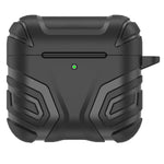 Custodia per auricolari XDcase in TPU con motivo scuro e moschettone, For AirPods 4