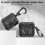 Custodia per auricolari XDcase in TPU con motivo scuro e moschettone, For AirPods 4