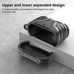 Custodia per auricolari XDcase in TPU con motivo scuro e moschettone, For AirPods 4