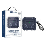 Custodia per auricolari XDcase in TPU con motivo scuro e moschettone, For AirPods 4