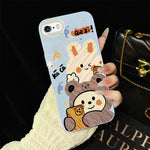 Custodia per telefono ibrida in PC e TPU con glitter IMD e motivo orso., For iPhone 8 Plus / 7 Plus, For iPhone 6 Plus / 6s Plus, For iPhone 6 / 6s