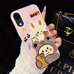 Custodia per telefono ibrida in PC e TPU con glitter IMD e motivo orso., For iPhone 11 Pro Max, For iPhone 11, For iPhone 11 Pro, For iPhone XS / X, For iPhone XR, For iPhone XS Max