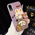 Custodia per telefono ibrida in PC e TPU con glitter IMD e motivo orso., For iPhone 11 Pro Max, For iPhone 11, For iPhone 11 Pro, For iPhone XS / X, For iPhone XR, For iPhone XS Max