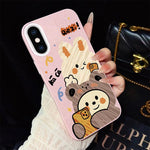 Custodia per telefono ibrida in PC e TPU con glitter IMD e motivo orso., For iPhone 11 Pro Max, For iPhone 11, For iPhone 11 Pro, For iPhone XS / X, For iPhone XR, For iPhone XS Max