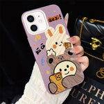 Custodia per telefono ibrida in PC e TPU con glitter IMD e motivo orso., For iPhone 11 Pro Max, For iPhone 11, For iPhone 11 Pro, For iPhone XS / X, For iPhone XR, For iPhone XS Max