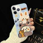 Custodia per telefono ibrida in PC e TPU con glitter IMD e motivo orso., For iPhone 11 Pro Max, For iPhone 11, For iPhone 11 Pro, For iPhone XS / X, For iPhone XR, For iPhone XS Max