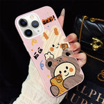 Custodia per telefono ibrida in PC e TPU con glitter IMD e motivo orso., For iPhone 11 Pro Max, For iPhone 11, For iPhone 11 Pro, For iPhone XS / X, For iPhone XR, For iPhone XS Max