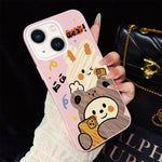 Custodia per telefono ibrida in PC e TPU con glitter IMD e motivo orso., For iPhone 15, For iPhone 14 Plus, For iPhone 14, For iPhone 14 Pro, For iPhone 14 Pro Max, For iPhone SE 2022 / SE 2020