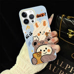 Custodia per telefono ibrida in PC e TPU con glitter IMD e motivo orso., For iPhone 15, For iPhone 14 Plus, For iPhone 14, For iPhone 14 Pro, For iPhone 14 Pro Max, For iPhone SE 2022 / SE 2020